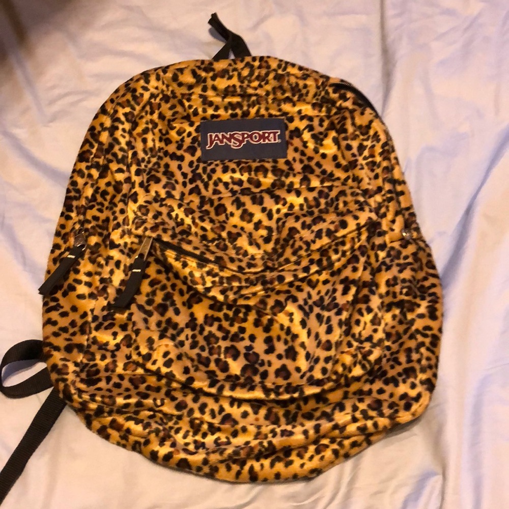 Jansport cheetah print backpack